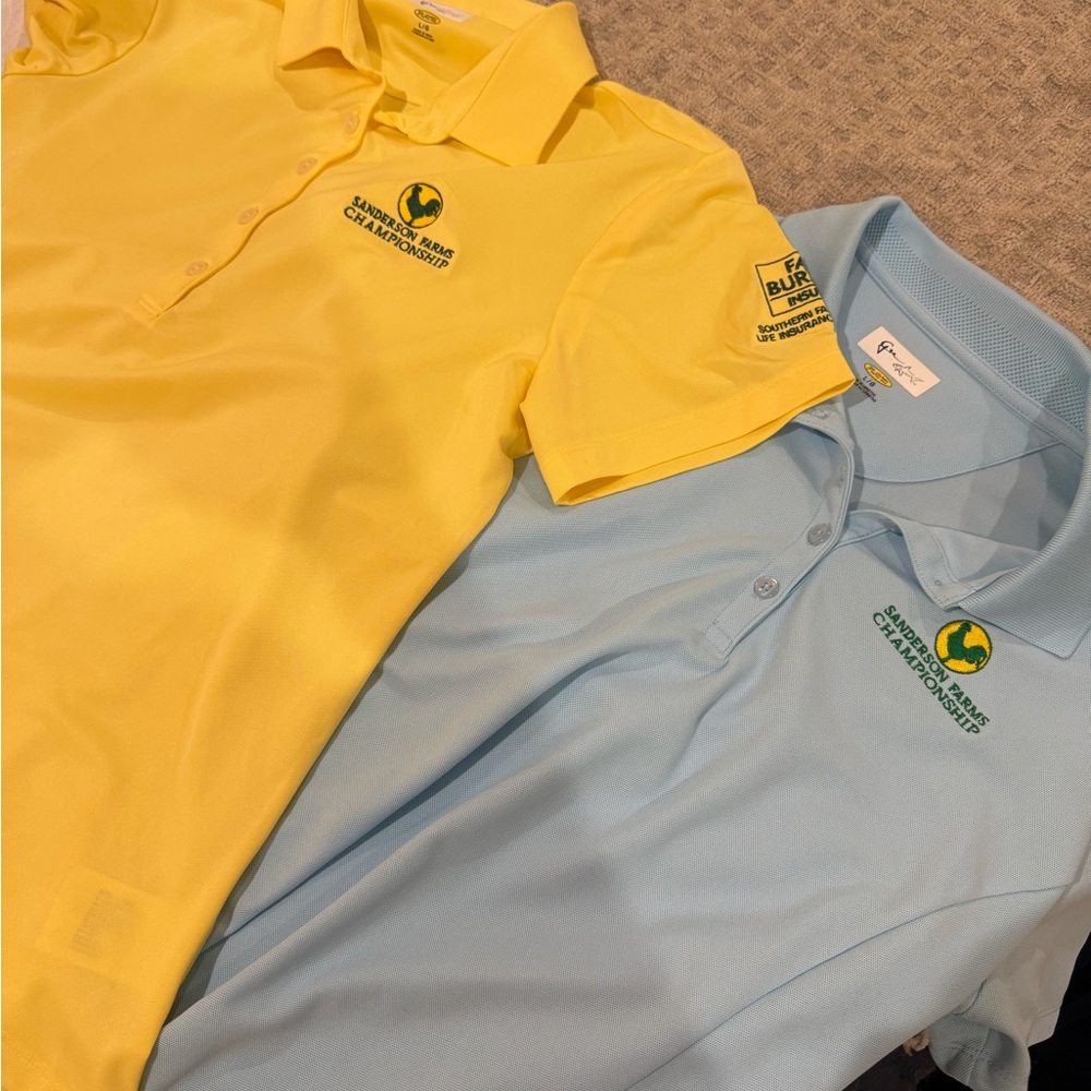 Yellow and Blue Greg Norman Women’s Golf Polos